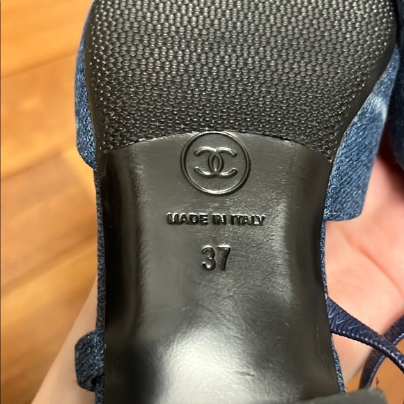 New CHANEL Coco Women's Slingback Shoes size 37 - Picture 8 of 9